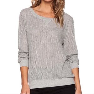 Michael Stars Grey Mesh Sweatshirt